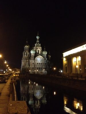 Church of the Savior of Blood at Night in St. Petersburg