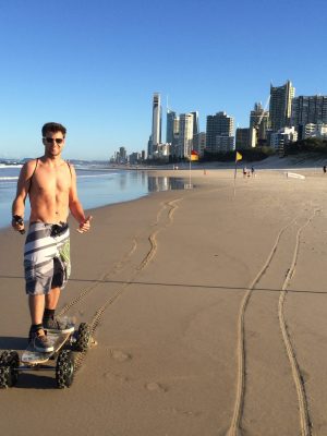 Electric Boards on the Beach in Gold Coast, Australia